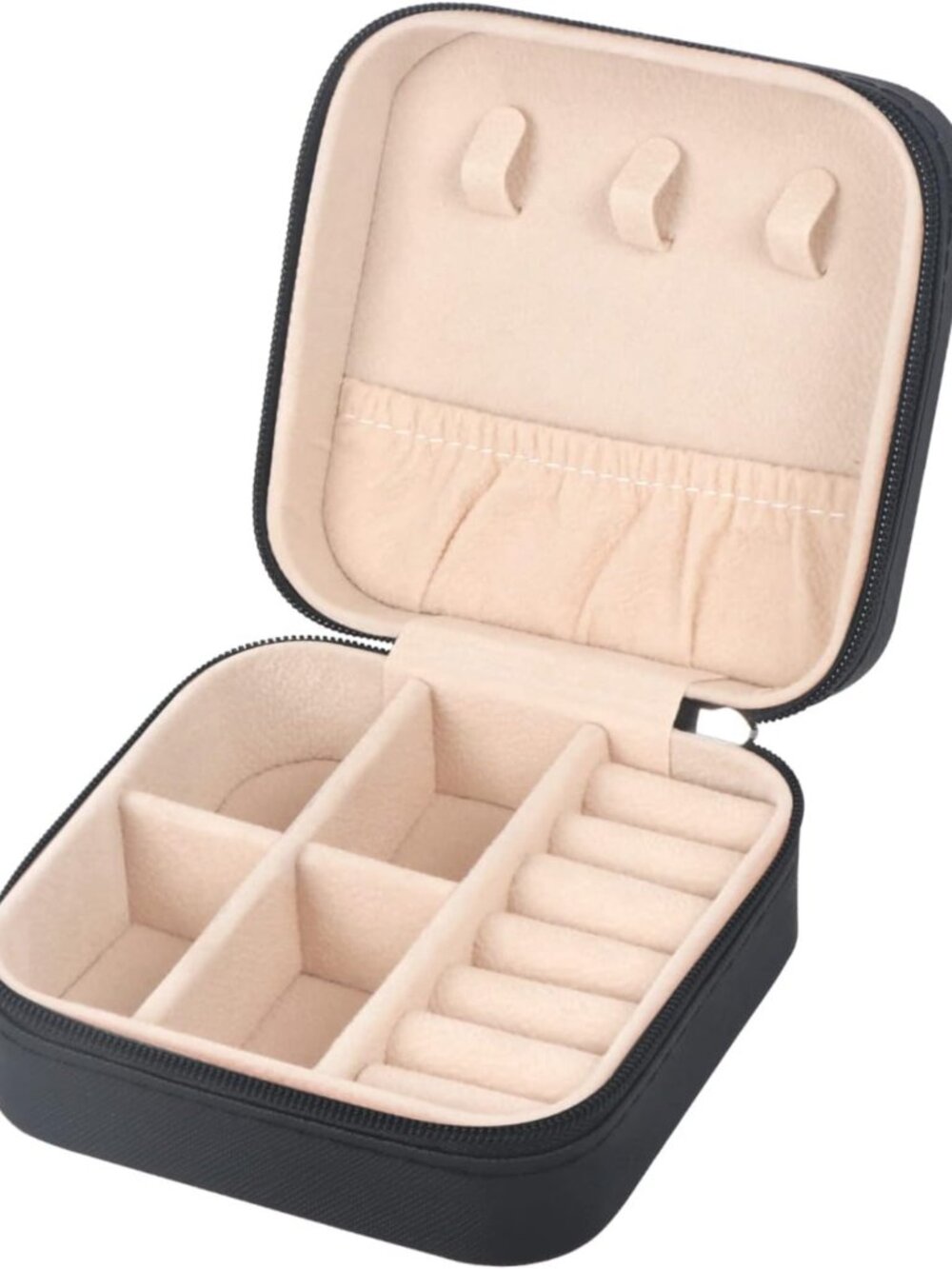 Portable Mini Jewelry Organizer Case - Travel Storage for Earrings, Necklaces